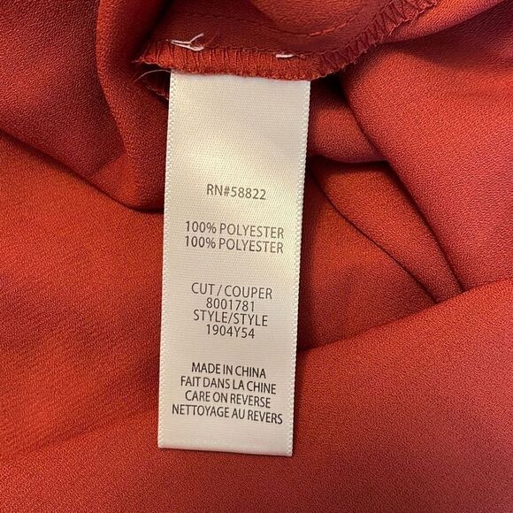 Max Studio Womens Maxi Dress Tiered Ruffle Elastic Waist Burnt Orange Size Small - Picture 8 of 12